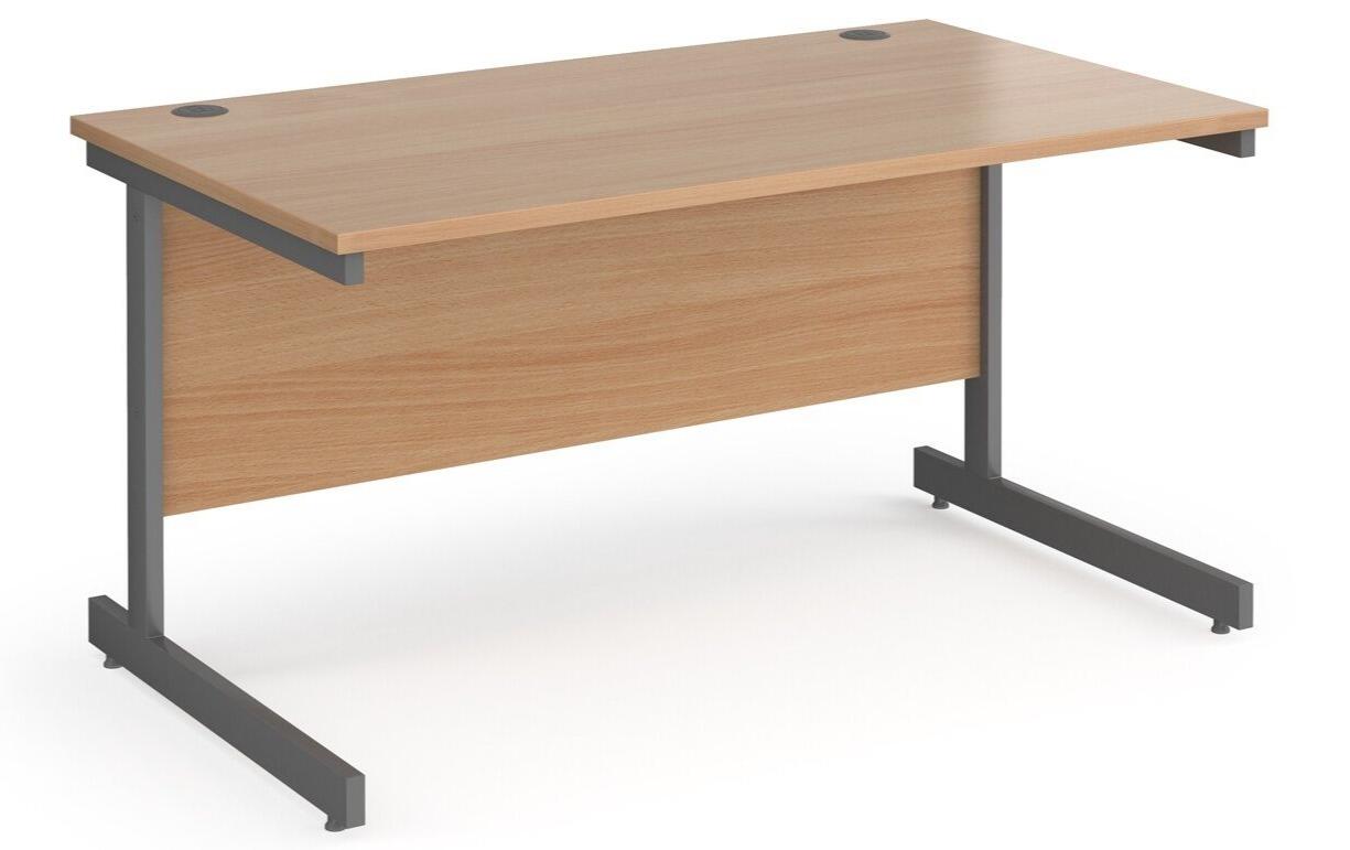 Dams Rectangular Contract 25 Desk with Single Cantilever Leg Desk