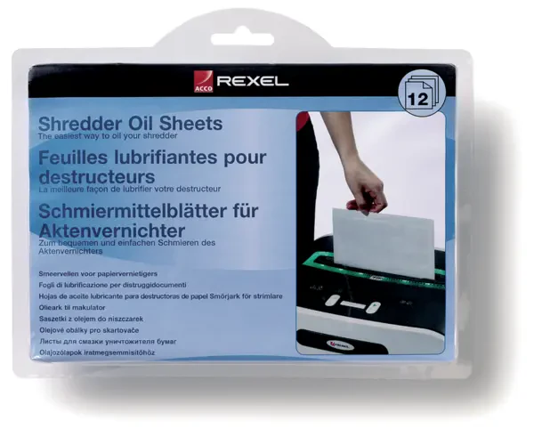 Rexel Shredder Oil Sheets - Pack of 12