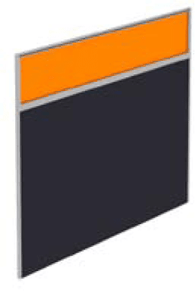 Elite Floor Standing Screen - Fabric & Acrylic 1373 x 27 x 1500mm