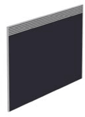 Elite Floor Standing Screen With Management Rail - Fabric 1573 x 27 x 1300mm
