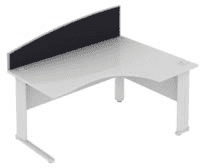 Elite Desk Mounted Curved System Fabric Screen
