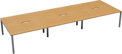 TC Bench Desk, Pod of 6, Full Depth - (w) 4200 x (d) 1600mm