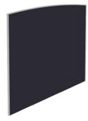Elite Curved Floor Standing Screen - Fabric 1173 x 27 x 1100-900mm