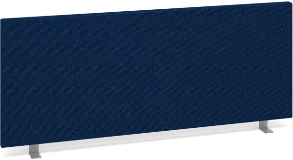 Dams Desk Mounted Straight Fabric Screen 1000 x 400mm - Blue