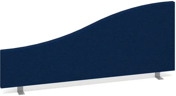 Dams Desk Mounted Wave Fabric Screen 1000mm - Blue