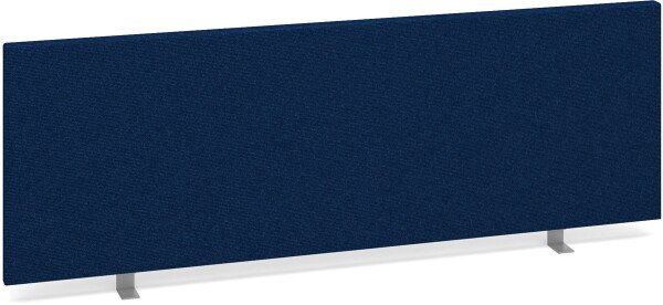 Dams Desk Mounted Straight Fabric Screen 1200 x 400mm - Blue