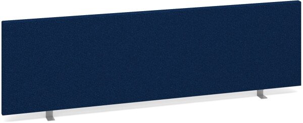 Dams Desk Mounted Straight Fabric Screen 1400 x 400mm - Blue