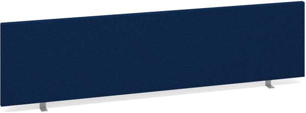 Dams Desk Mounted Straight Fabric Screen 1600 x 400mm - Blue