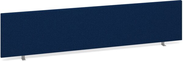 Dams Desk Mounted Straight Fabric Screen 1800 x 400mm - Blue