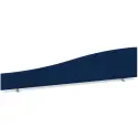 Dams Desk Mounted Wave Fabric Screen 1800mm