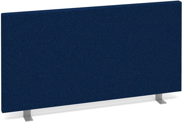 Dams Desk Mounted Straight Fabric Screen 800 x 400mm - Blue