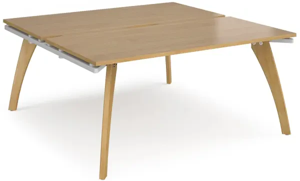 Dams Fuze Back To Back Desks - 1600 x 1600mm - Oak