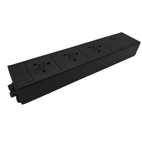ABL Udm Black Power Module- 1x Sockets 3.15A, 1x A+C (USB), 2x Rj45 Cat6 In/out