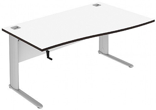 Elite Optima Plus Single Wave Height Adjustable Desk MFC - W1600 x D1000-800 x H650-850mm