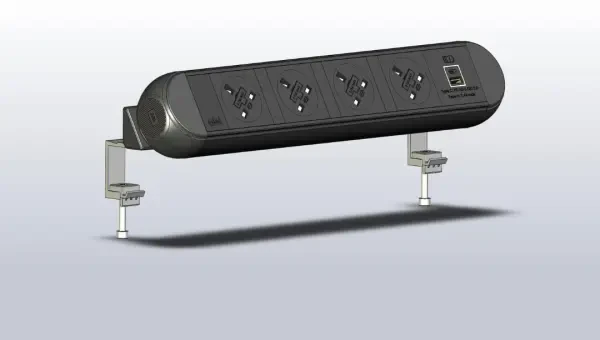 ABL Chroma Module - 4 Mains Power, 1 Smart Charge - Black