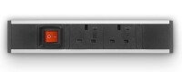 Metalicon Powerlink Under Desk Power Module - Master Switch - 2 Power Sockets - No Mains Lead