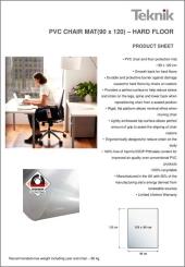 8800002 PVC CHAIR MAT 90 X 120 HARD FLOORS