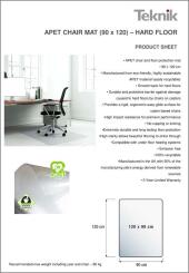 8800004 APET CHAIR MAT 90 X 120 HARD FLOORS